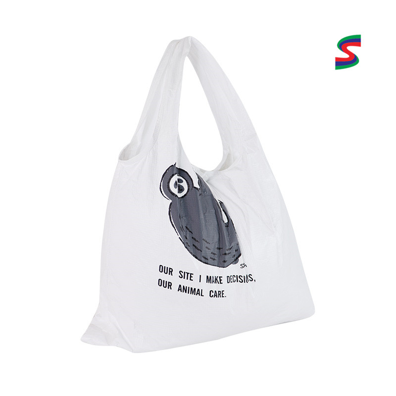 保護(hù)動(dòng)物主題抗菌購(gòu)物特衛(wèi)強(qiáng)杜邦紙背心袋
